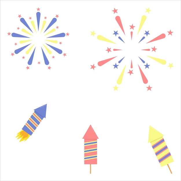 Vektor illustration von feuerwerk