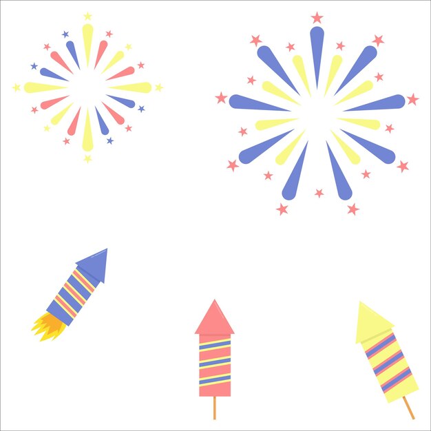 Vektor illustration von feuerwerk