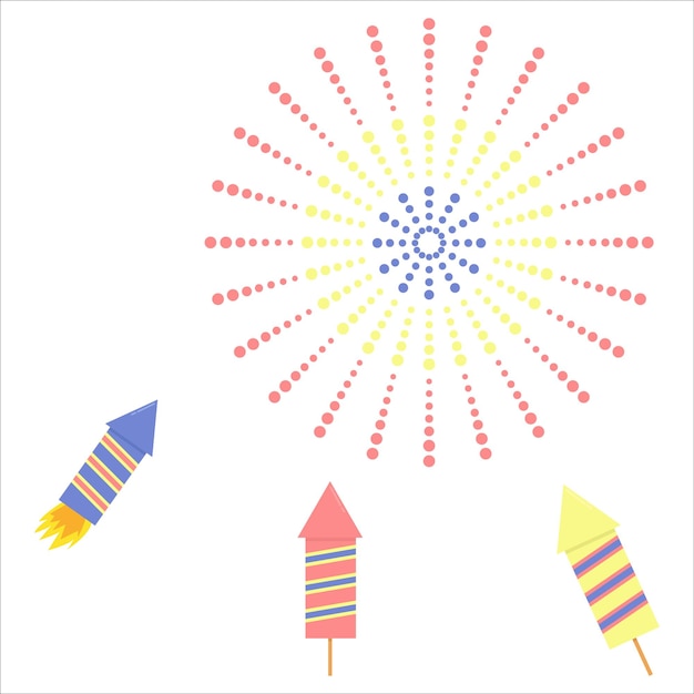 Vektor illustration von feuerwerk