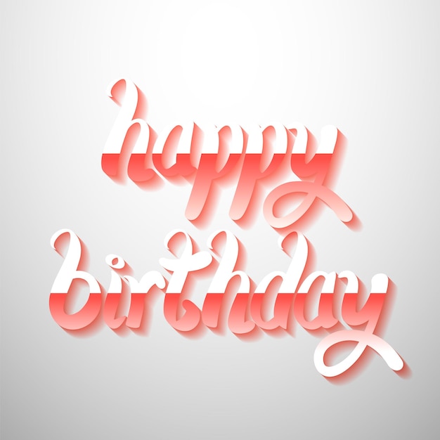 Illustration von Happy Birthday mit wunderschöner Kalligraphie