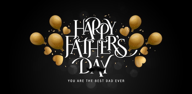 Illustration von happy fathers day-schriftarten für website-header-social-media-posts