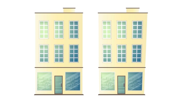 Illustration von Hochhäusern. Gebäude für die Gestaltung der Stadt.