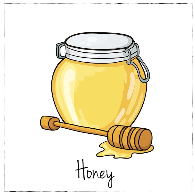 Vektor illustration von honig für designmenüs