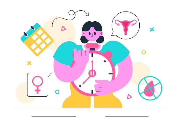 Illustration von HRT oder Hormonersatztherapie Akronym mit Hormonmedikamenten und medizinischer Behandlung im Gesundheitswesen