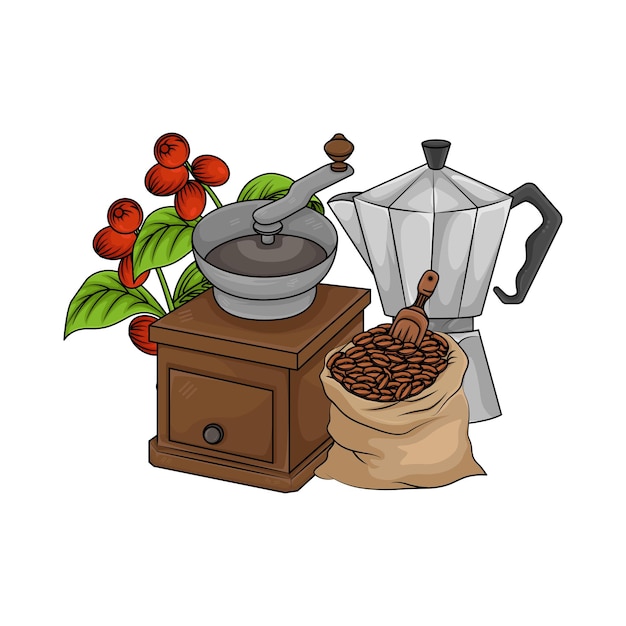 Vektor illustration von kaffee