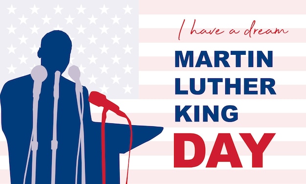 Illustration von Martin Luther King Jr. zur Feier des MLK-Tages