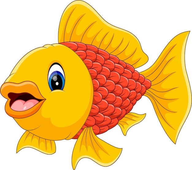 Illustration von süßen Fische Zeichentrickfilmen