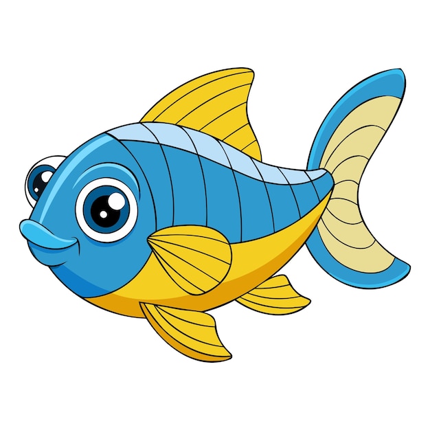 Illustration von tropischen Fischen