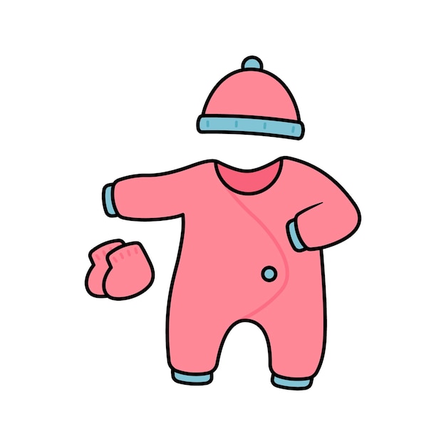 Illustration von vektor-kleidung für babys
