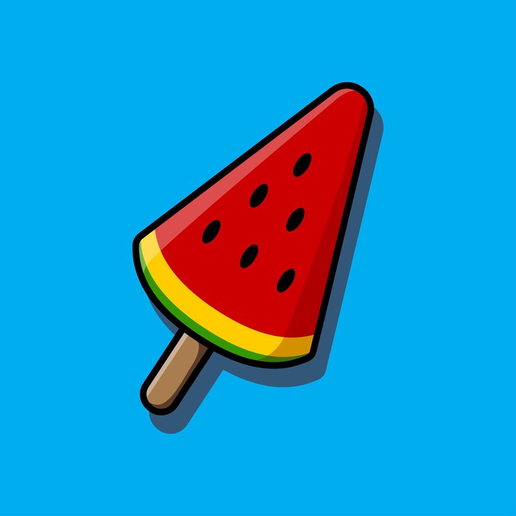 Vektor illustration von wassermeloneneis
