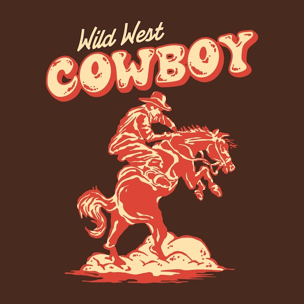 Illustration von wild west cowboy