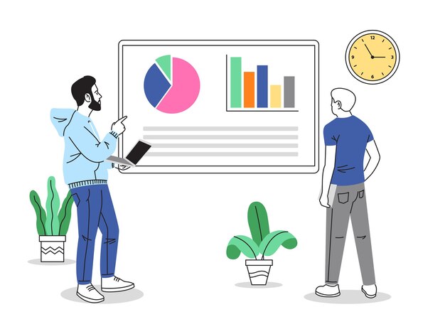 Illustration zur Online-Arbeitszusammenarbeit