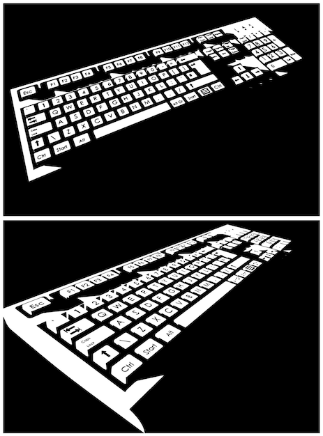Illustrationen auf der Tastatur