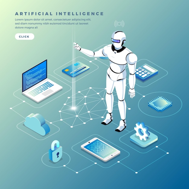 Illustrationen Konzept künstliche Intelligenz KI
