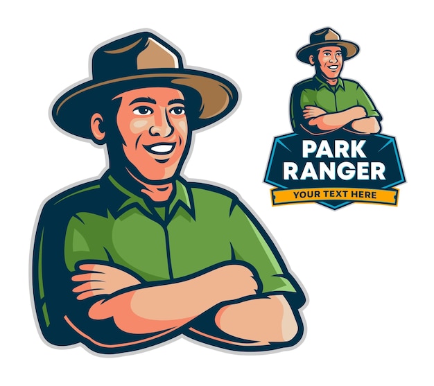 Vektor illustrationen von park ranger vector stock