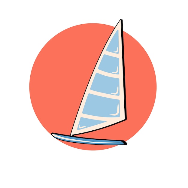 Illustrationen zum Thema Aktivsport Illustrationen Segelboot