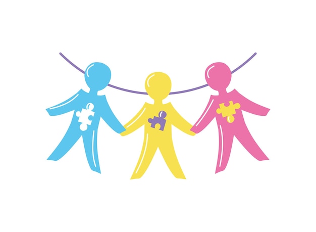 Illustrationsdesign für die Asperger-Syndrom-Krankheit