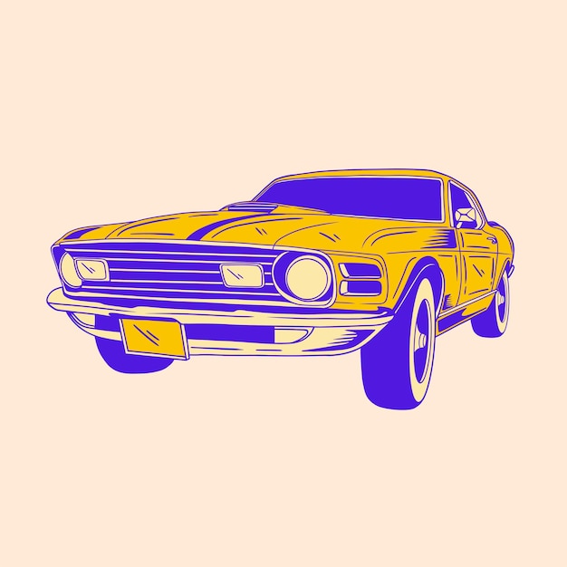 Vektor illustrationsdesign für klassische retro-autos 40