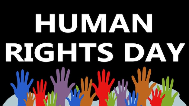 Illustrationsdesign zum internationalen tag der menschenrechte