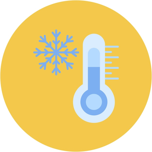Vektor illustrationsstil für kalttemperaturvektoren
