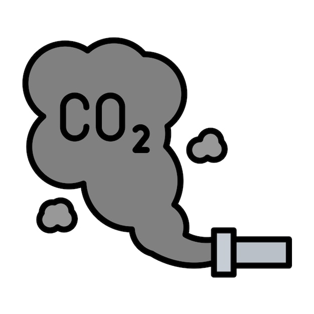Illustrationsstil für Kohlendioxidvektoren