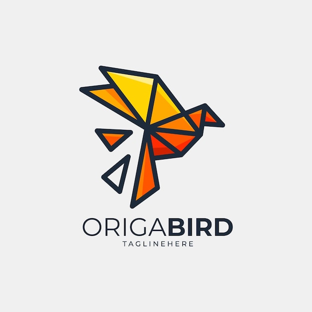 Illustrationsvektorgrafik der origami-vogel-logo-vorlage