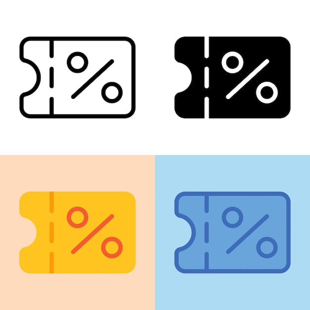 Illustrationsvektorgrafik des gutscheinsymbols perfekt für die neue anwendung der benutzeroberfläche usw