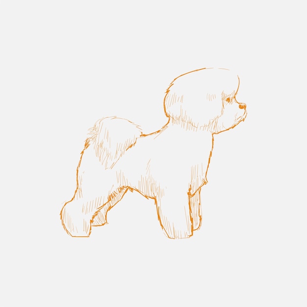 Illustrationszeichnungsart des Hundes