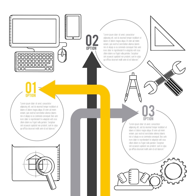 Vektor im bau design, grafik der vektorillustration eps10