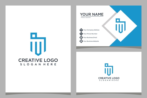 Im-brief-design-logo-vorlage und visitenkarten-design