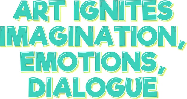 Vektor imagination, emotionen und dialog durch kunst entfachen