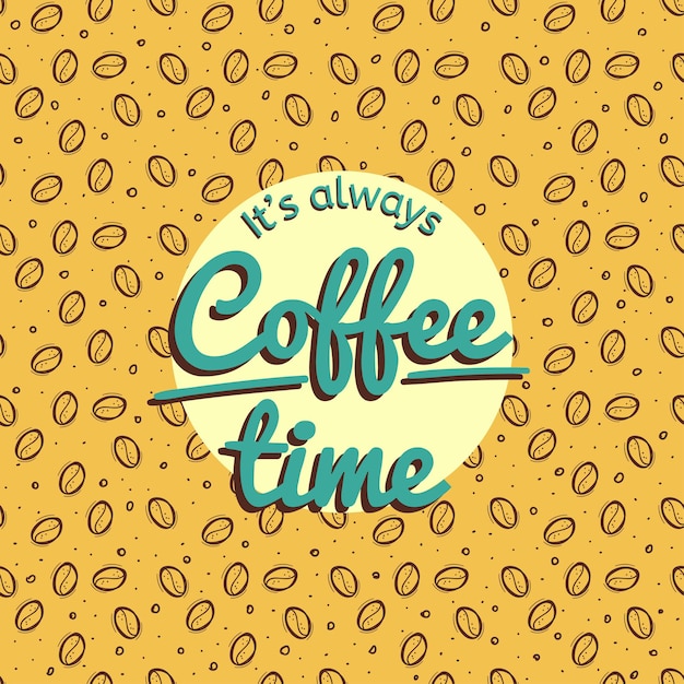 Immer kaffeezeit retro design vektor-illustration