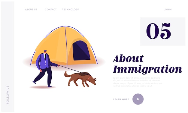 Immigration landing page template.