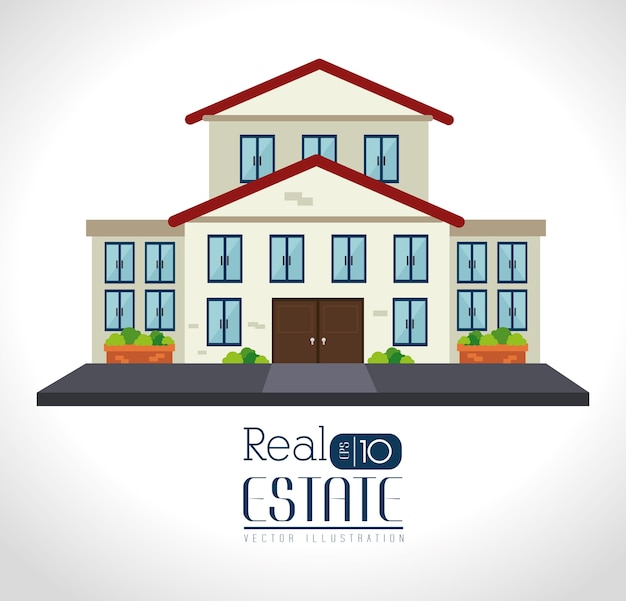 Immobilien Design, Vektor-Illustration.