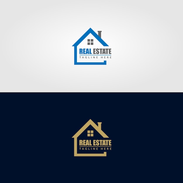 Immobilien einfaches gebäude kreatives logo-design