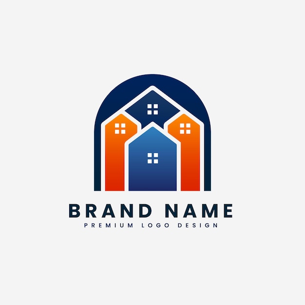 Immobilien home haus stadt logo design vektor
