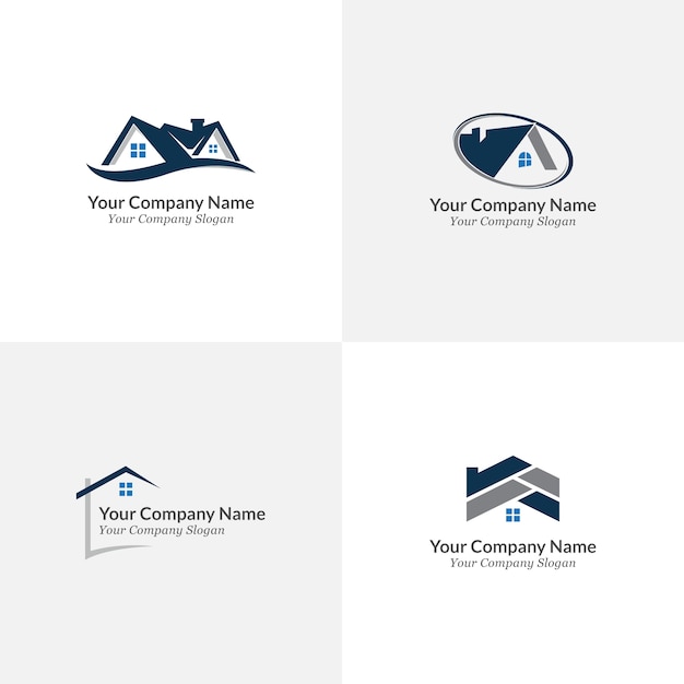 Vektor immobilien-logo-vorlage