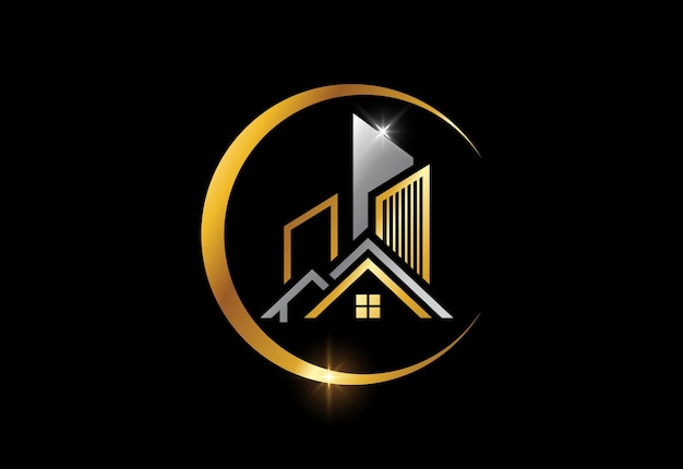 Immobilienlogo, hauslogo, homelogo-zeichensymbol