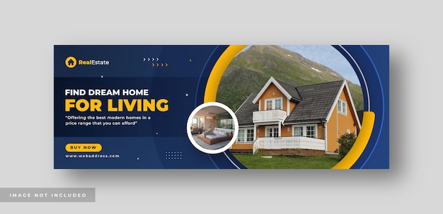 Immobilienverkauf social media cover web-banner