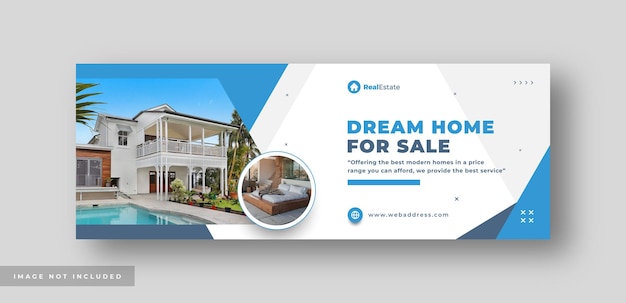 Immobilienverkauf Social Media Cover Webbanner