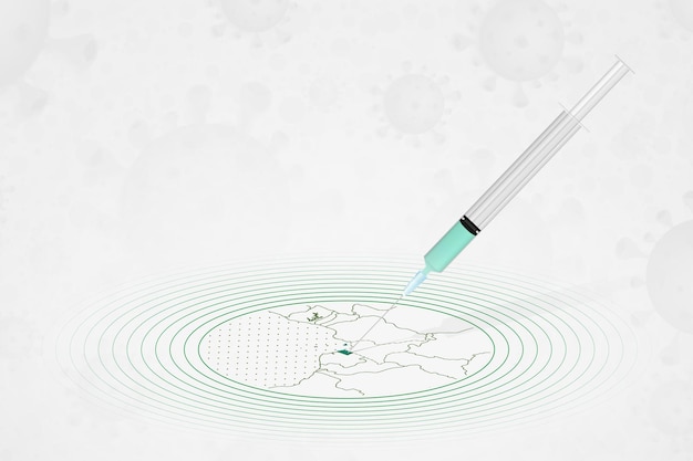 Impfkonzept für äquatorialguinea impfinjektion in karte von äquatorialguinea impfstoff und impfung gegen coronavirus covid19