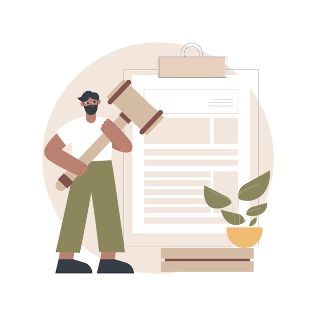 Impressum abstrakte Konzeptillustration