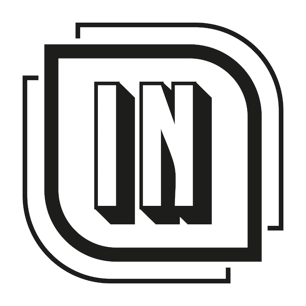 In buchstaben-logo-design auf weißem hintergrund in logo in kreative initialen buchstabe monogram logo-symbol