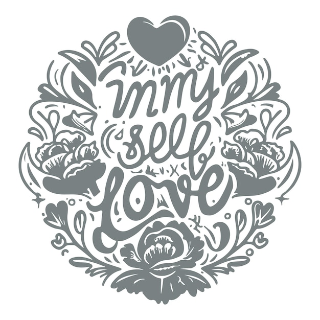 In my selflove era selflove mit diesem exquisiten typografie-art-design-vektor