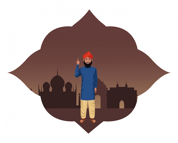 Inder avatar-zeichentrickfigur