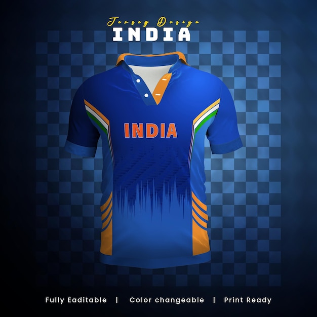Vektor indien-cricket-teamsport-kinderdesign oder indien-cricket-trikot-design