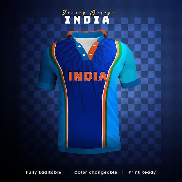 Indien-cricket-teamsport-kinderdesign oder indien-cricket-trikot-design