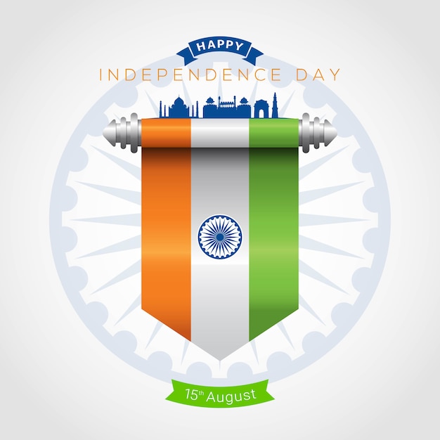 Indien unabhängigkeitstag grußkarte