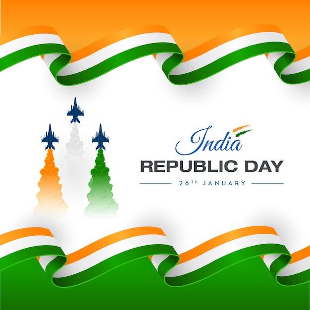 Indische flagge air force konzept republic day trio farben