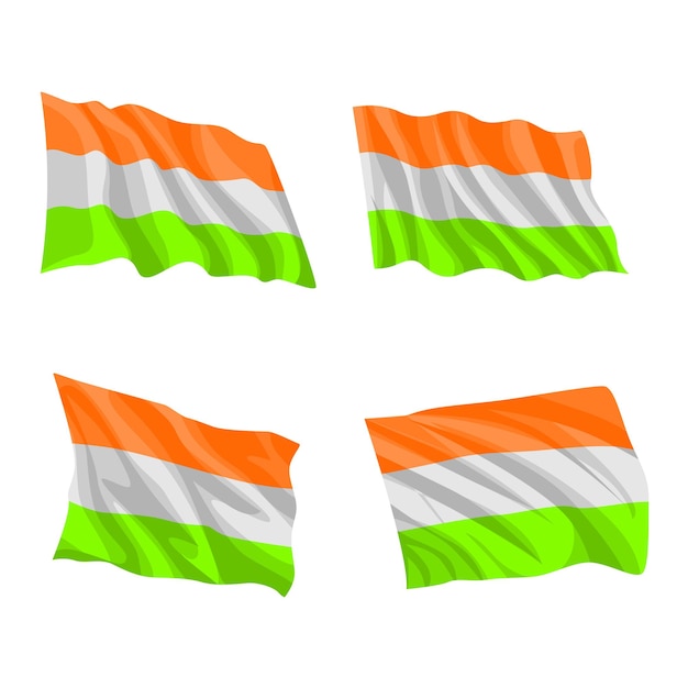 Vektor indische flagge form vektor bühnenbild